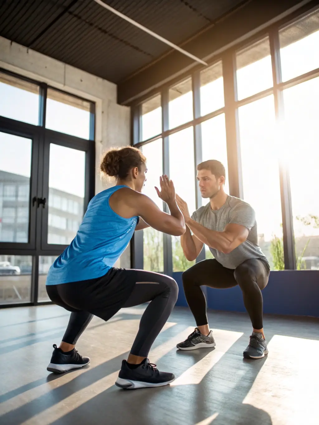 A dynamic photo of a fitness instructor leading a training session, highlighting the benefits of professional development.