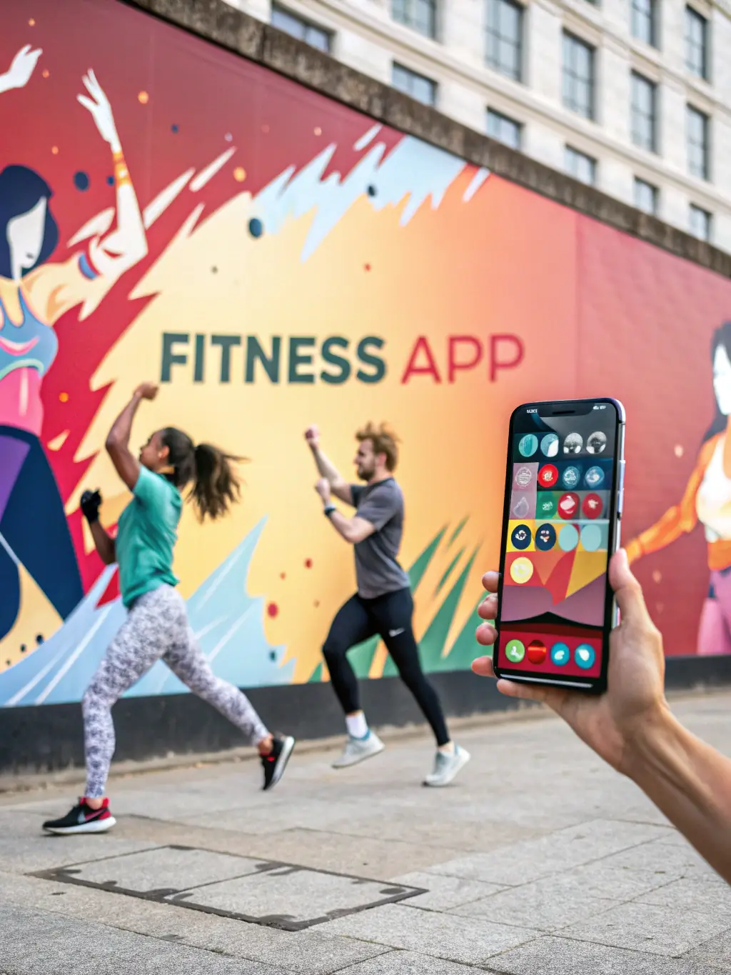 A visually appealing advertisement for a fitness challenge, demonstrating effective advertising strategies.